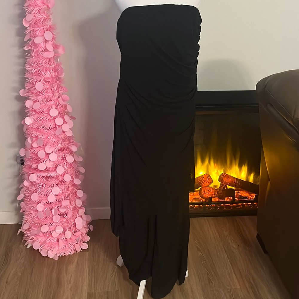 Black Label Strapless Mesh Jumpsuit - Chicos This size 2
